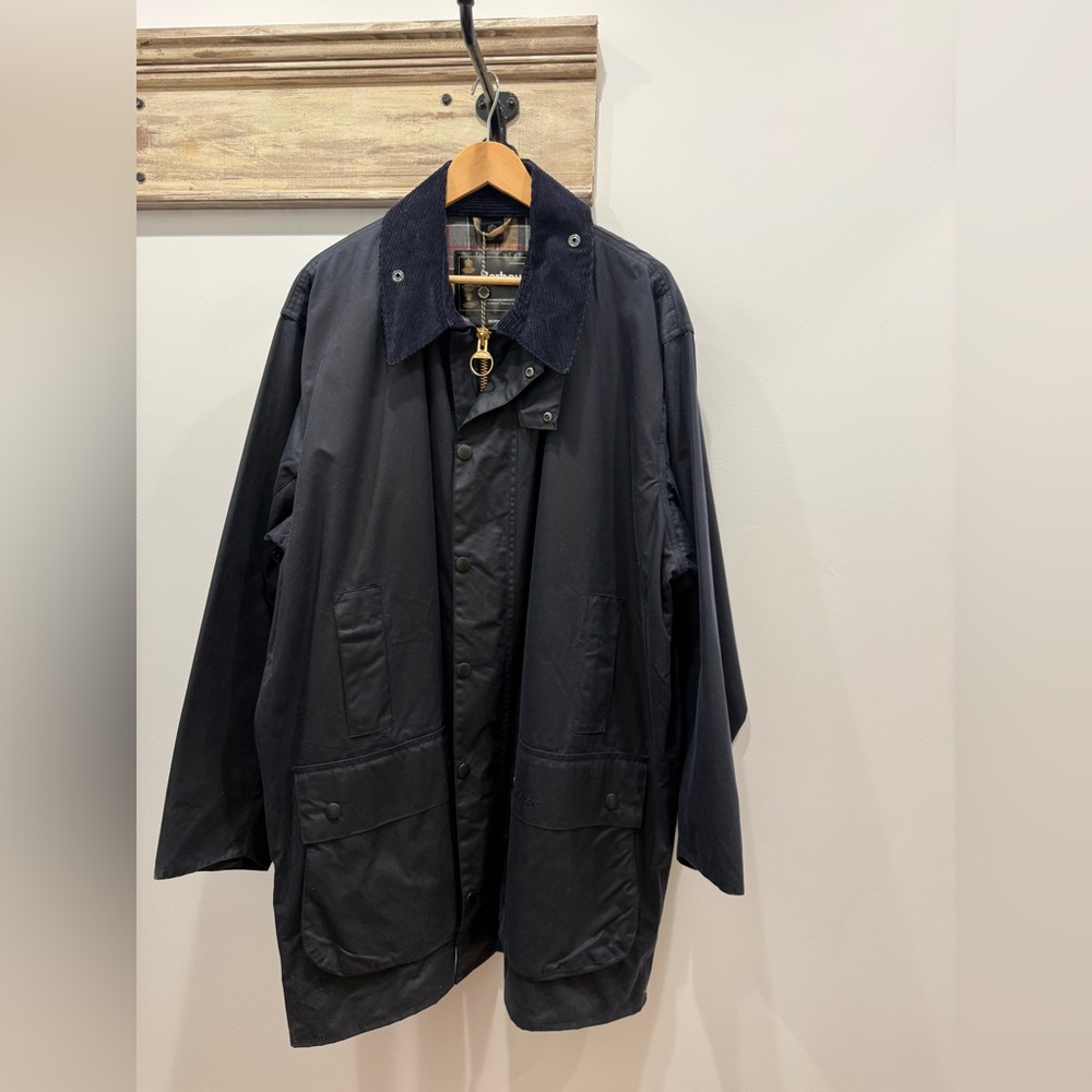 Barbour Men’s Border Wax Jacket - Navy